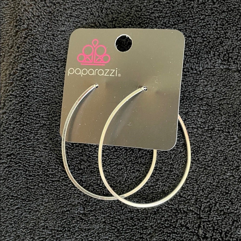 Paparazzi Silver Hoop Earring